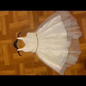 White dress  with gold trim